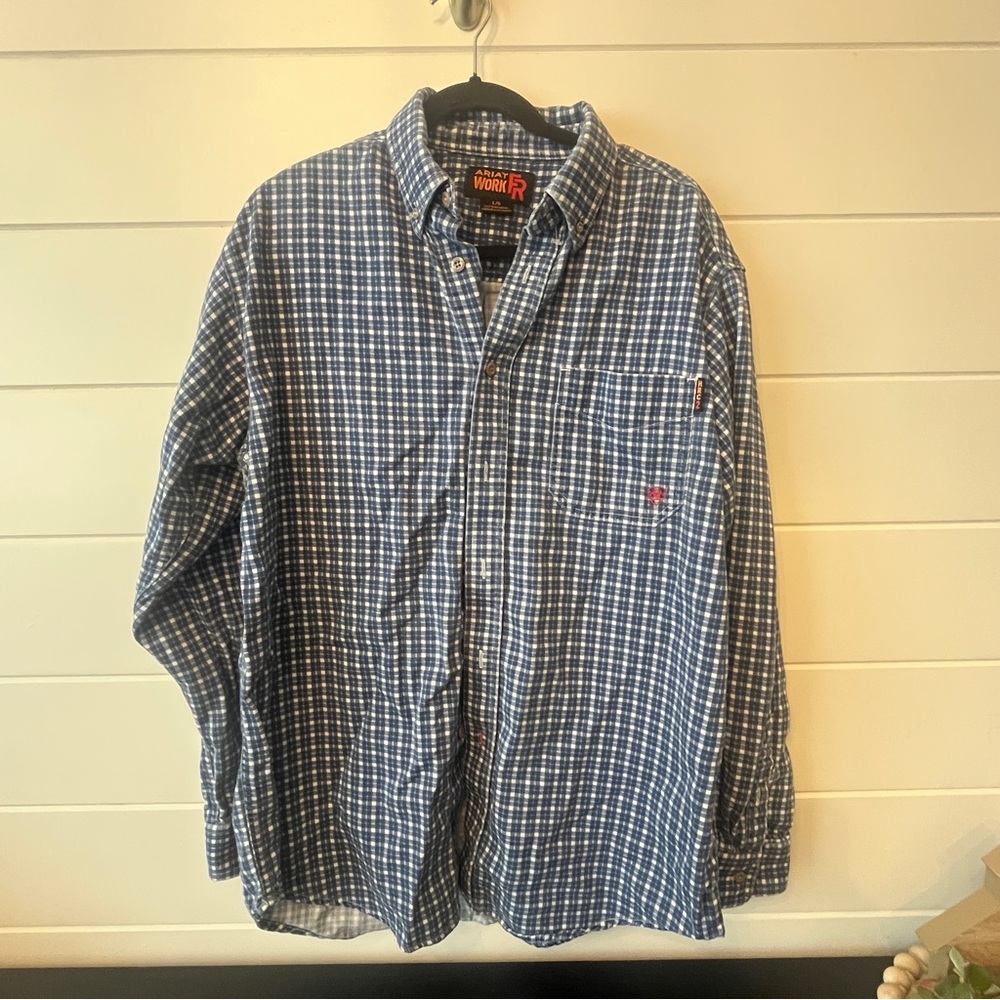 Ariat Navy Checkered Men's Shirt